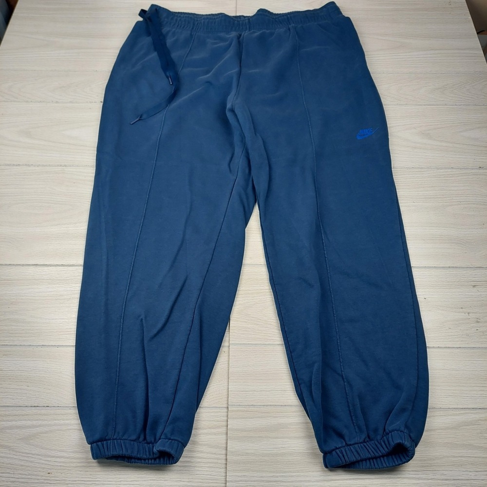 Nike Dance Trousers Womens 2XL Blue Loose Baggy Fleece Joggers Hip Hop Y2K‎ - Picture 2 of 12